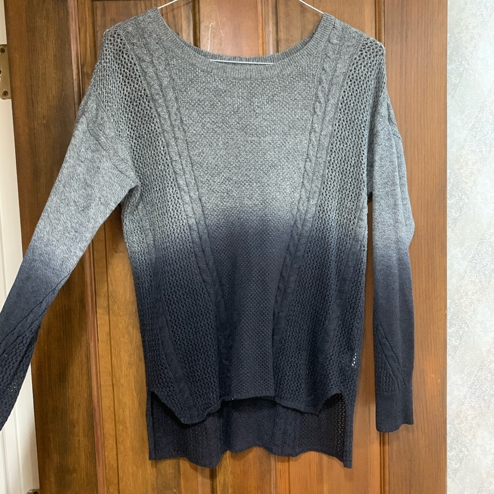 AEO Grey Ombré Knit Sweater